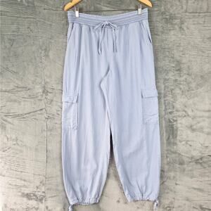 Womens Pants XL Linen Cargo Wide Leg Barrel Boho Vacation‎ Beach Resort Coastal